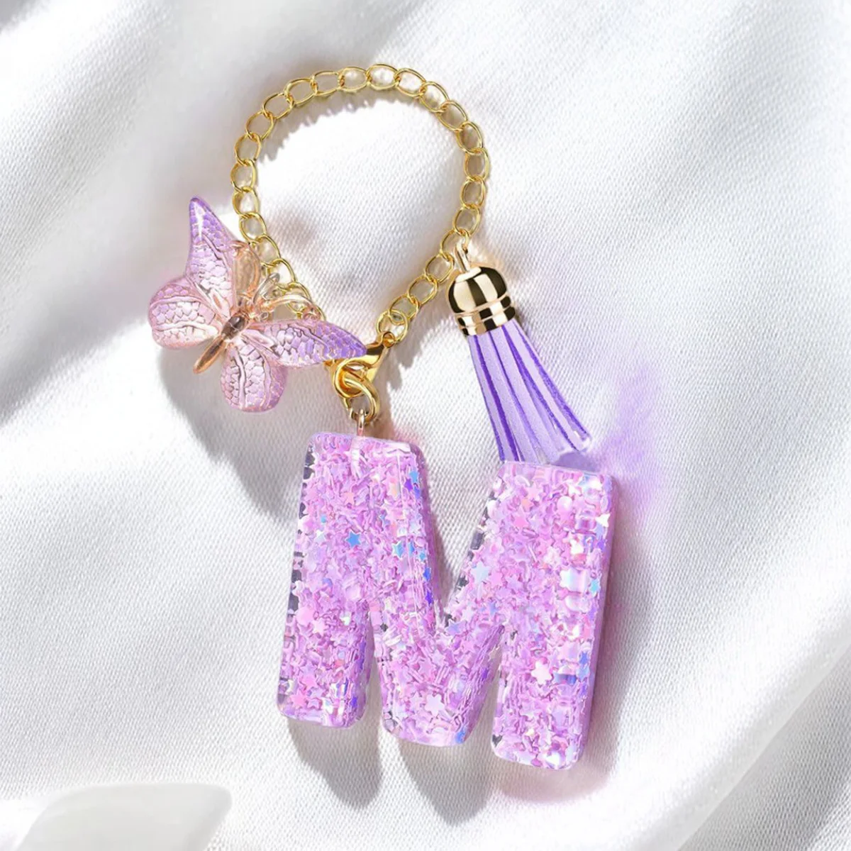 قطعة واحدة من سلسلة الأكواب الأرجوانية، ملحق زجاجة المياه، سلسلة مفاتيح بسلسلة كوب الحروف، سلسلة مفاتيح صغيرة لطيفة على ظهره، قلادة حقيبة #5