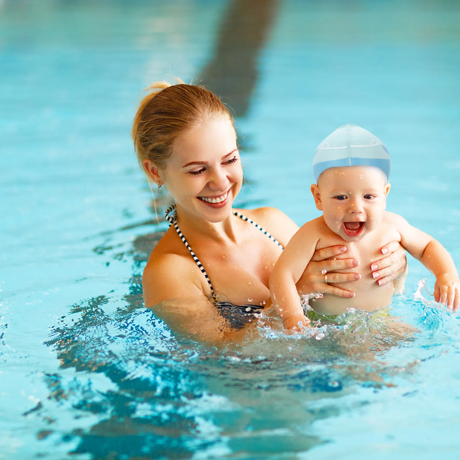 

Силиконовая шапочка для плавания с мультяшным рисунком, водонепроницаемая, эластичная, удобная, защита для головы и ушей