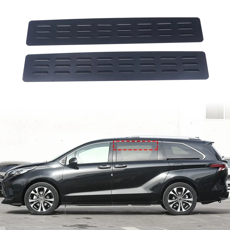 

For 2021+ Toyota Sienna/Gravia Rear Window Side Shutter Cover Trim Rear Ventilation Louvers Aluminum Alloy Car Accessories