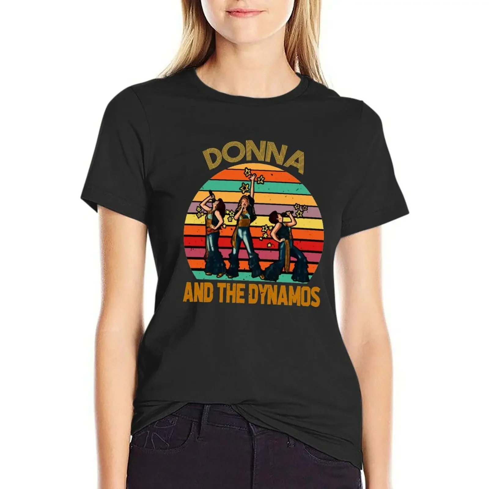 

Donna and the dynamos Mamma Mia Music Dynamos Perform Musical T-Shirt anime clothes anime plus sizes Top Women