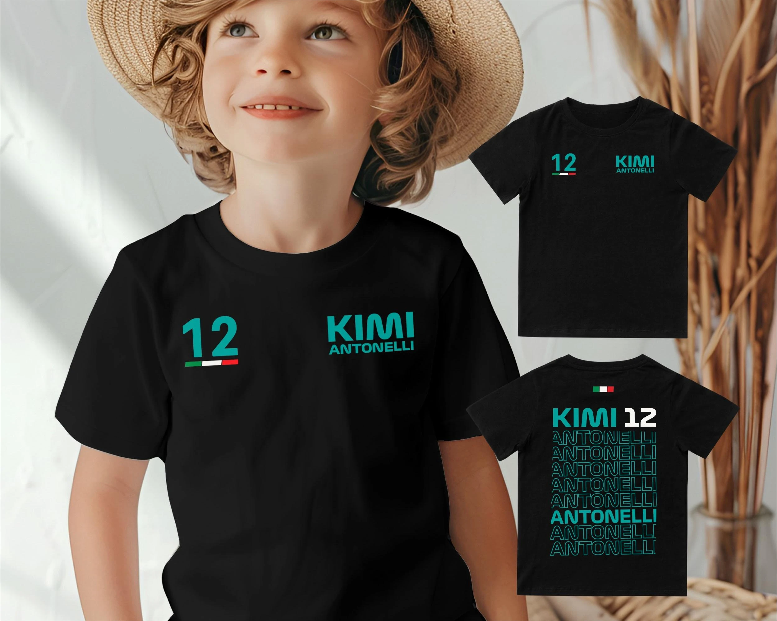 Antonelli 12 Personalized Shirt Kimi Shirt for Kids and Adults Gift for Kimi Fan Custom Shirt Men and Women Summer Streetwear