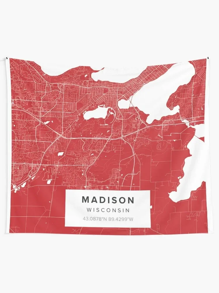 Madison Map Tapestry Carpet On The Wall Room Decoration Korean Style Korean Room Decor Tapestry