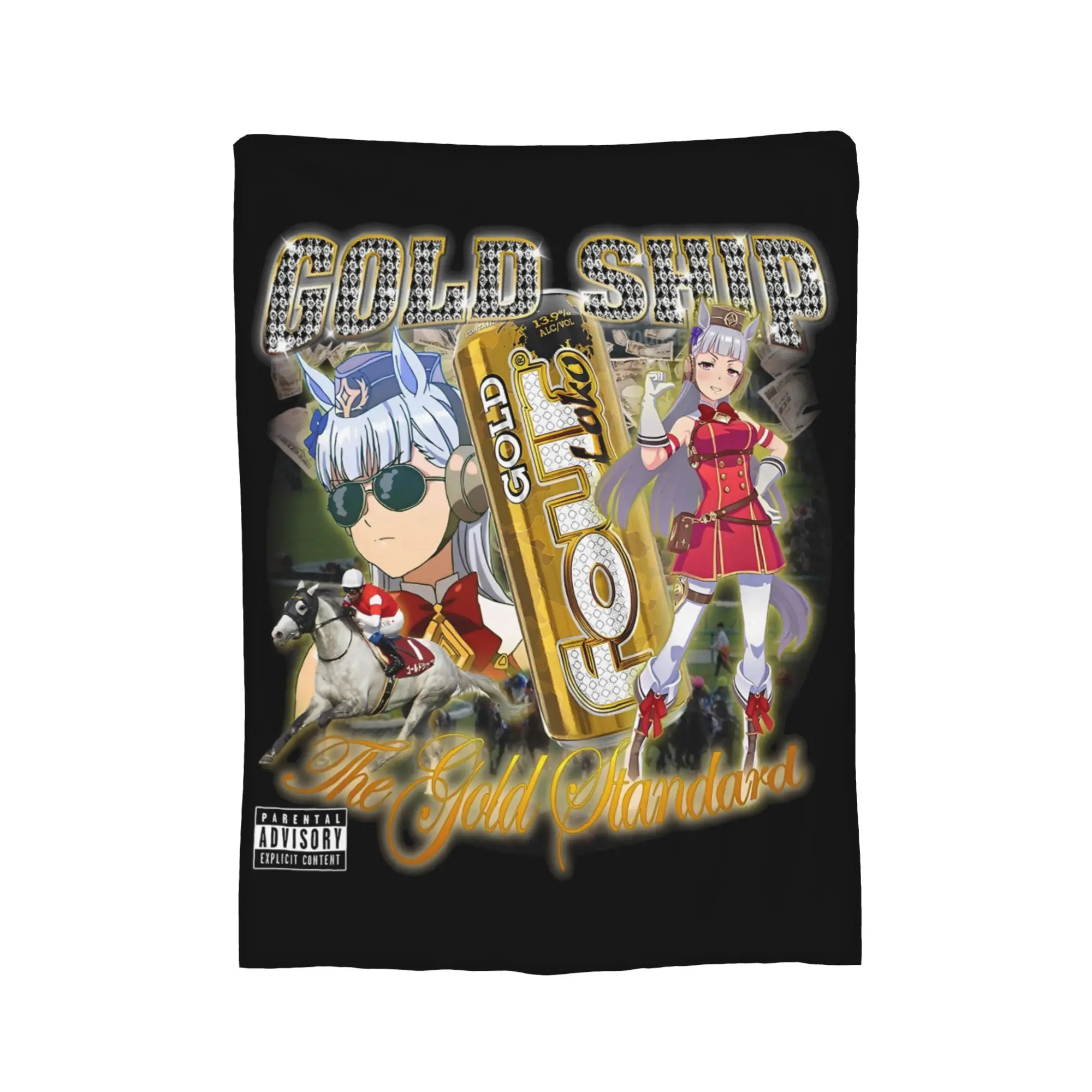 Uma Musume Pretty Derby Gold Ship Blankets Velvet  Winter   Multifunction Soft Throw Blanket for Bedding Bedroom Bedding Throws