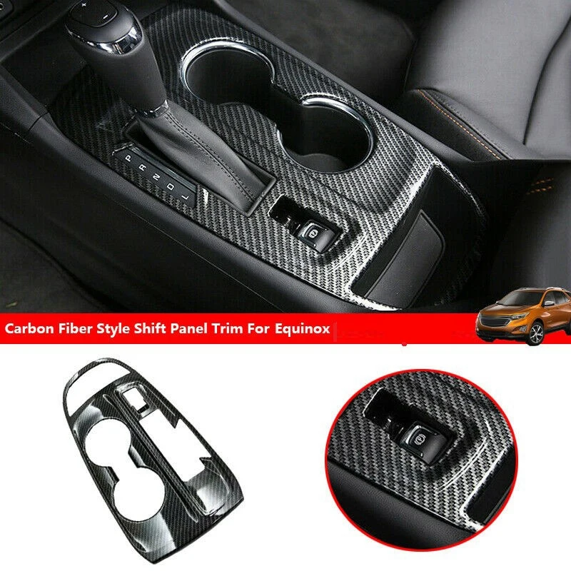 For Chevrolet Equinox 2018-2021 ABS Carbon Fiber Console Gear Shift Panel Trim