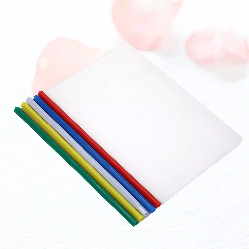 20Pcs A4 Plastic File Folders Colorful Sliding Bar Transparent Sheets Secure Lock File Organizer for Office School Home Use