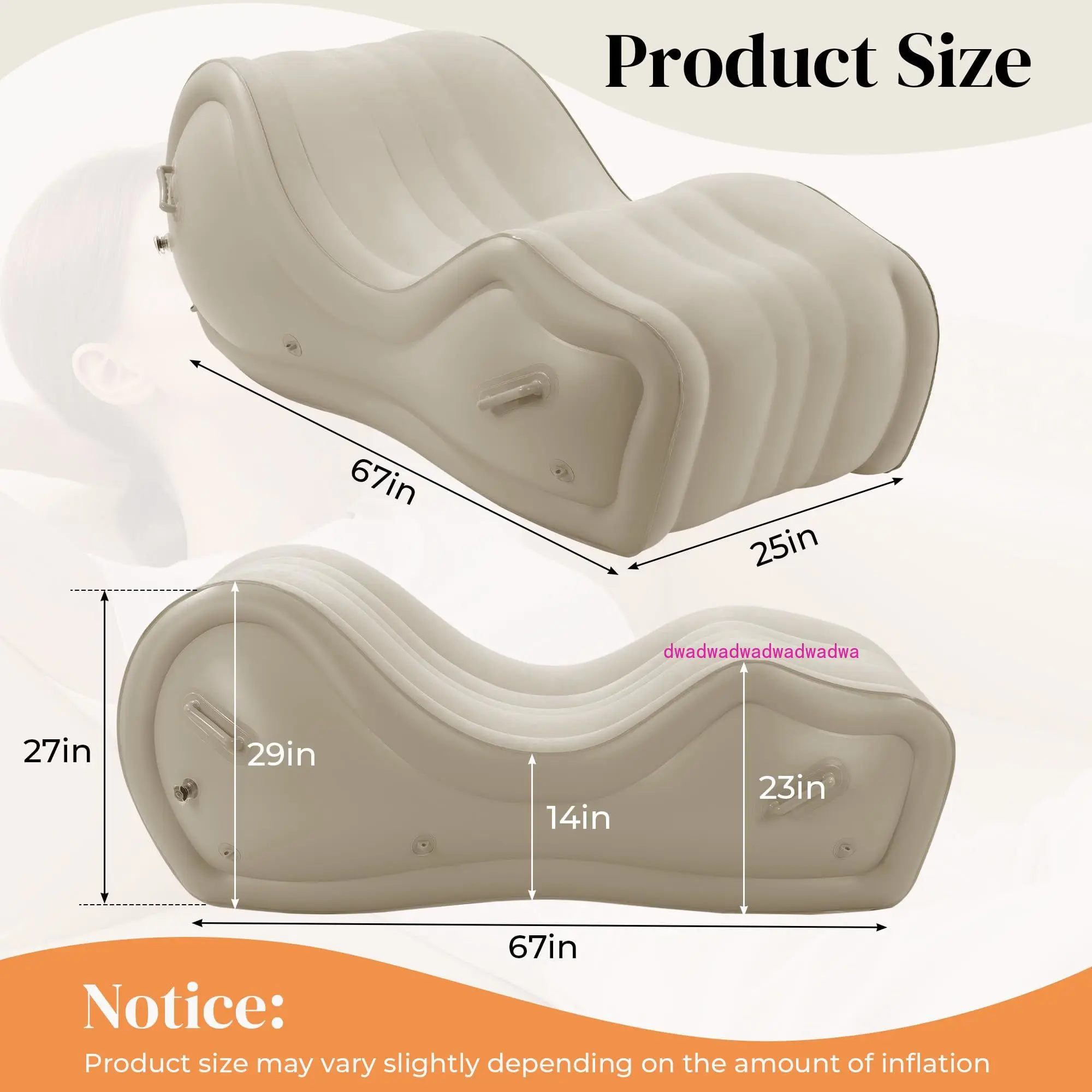 Sex Sofa Chair Inflatable BDSM Bondage Sex Furniture with Automatic Air Pump for Position Support Bed Cushion Pillow Ramp Couple
