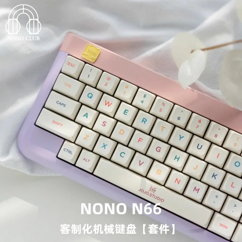 

NONOCLUB N66 Wireless Mechanical Keyboard Kit Tri-mode Bluetooth GASKET Aluminium Custom Hot-swap RGB Gaming Keyboard Cute Gifts