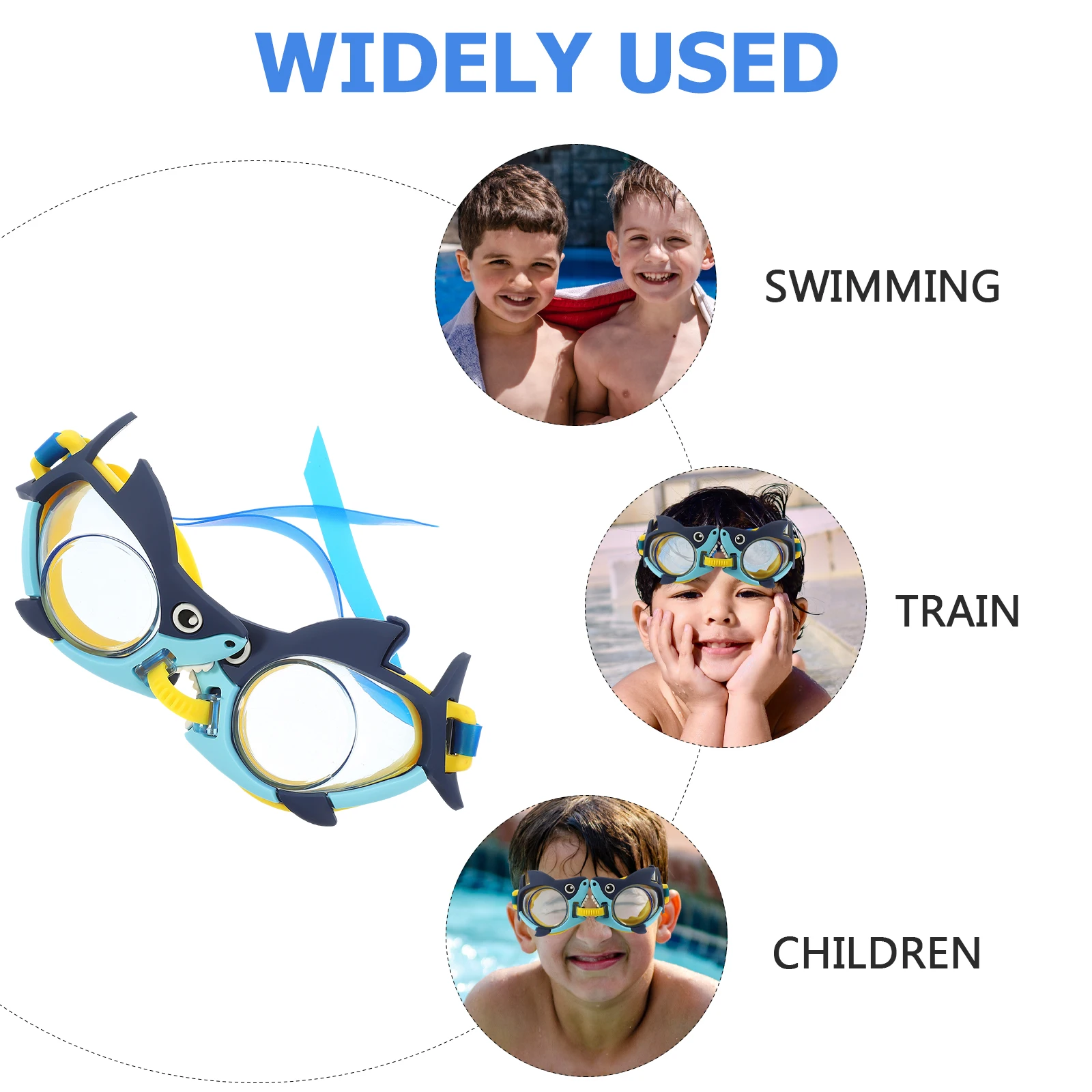 

Anti-Fog Swimming Goggles For 3-6 Lightweight Swim Goggles Clear Vision Underwater 6-14 Pool Glasses