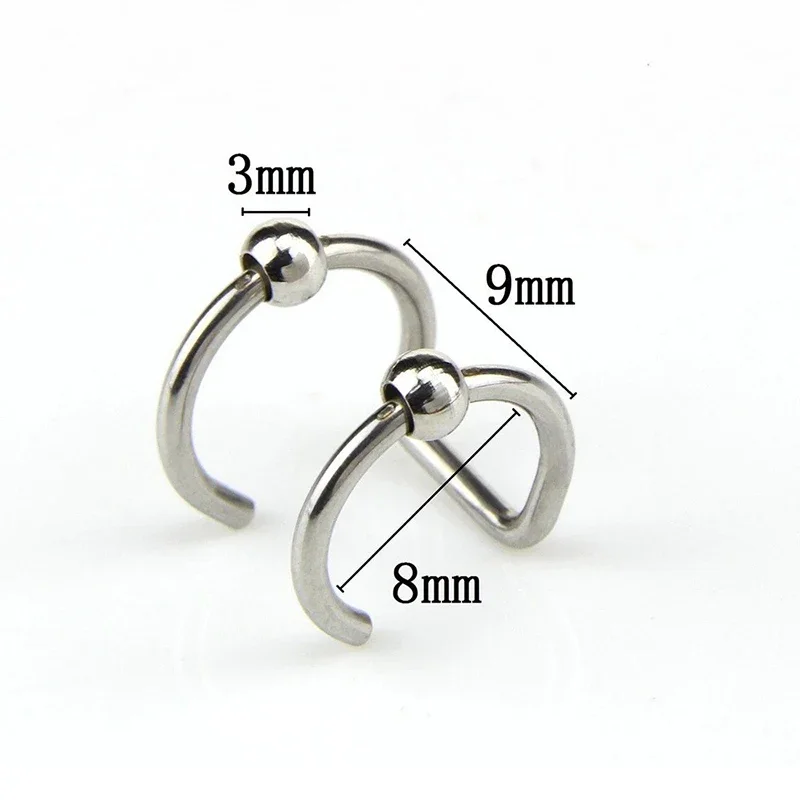 Women Lips Rings Medical Titanium Steel Nose Ring Fake Nose Ring Septum Piercing Clip on Mouth Ring Fake Piercing Body Clip Hoop