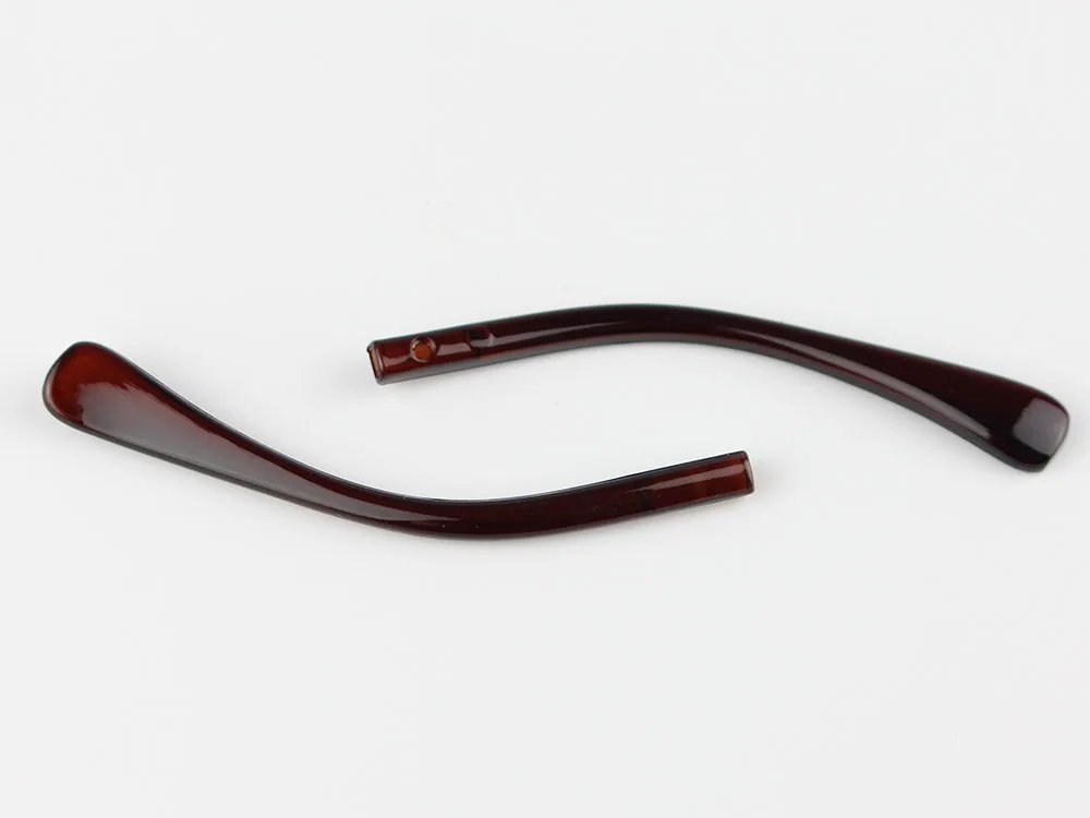 1pair Plastic Glasses Temple Tip Eyeglasses Leg Eyeware Accessoreis Rectangle Hole Shiny Black Clear Brown Color 3021