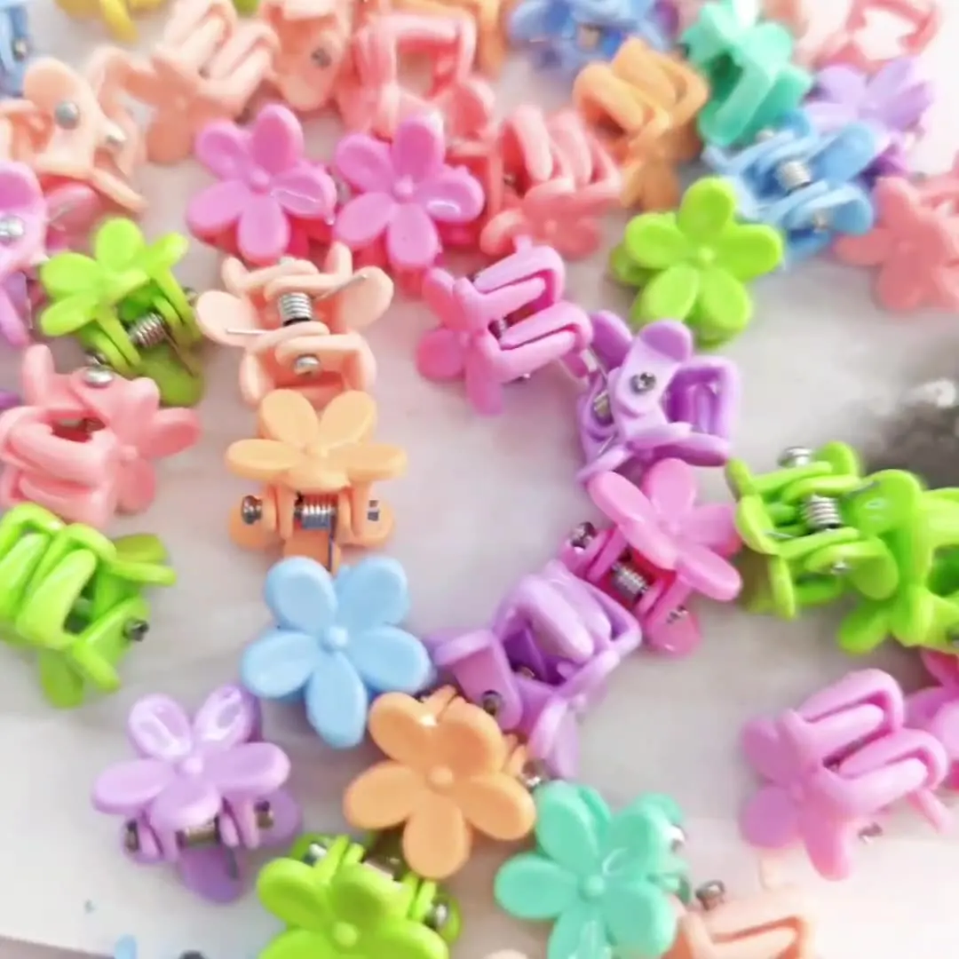 30-50PCS Modische Nette Kinder Haar Greifen Clip Weibliche Seite Clip Nette Prinzessin Haar Karte Schmuck Kopf Blume mini Kleine Haar – Detail 8