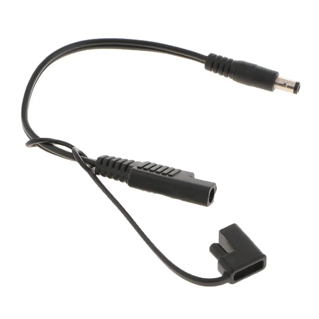 SAE Plug to DC5521 Solar Battery Extension Cable Injection-molded PVC Cord for Battery Charger Replacement