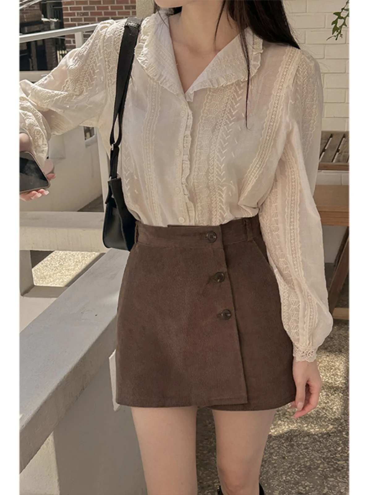 

Faionable High Waist Corduroy Skirt Women's Autumn Winter New Sle Slim Fit A-Line Skirt Sli All-Match f Body ...