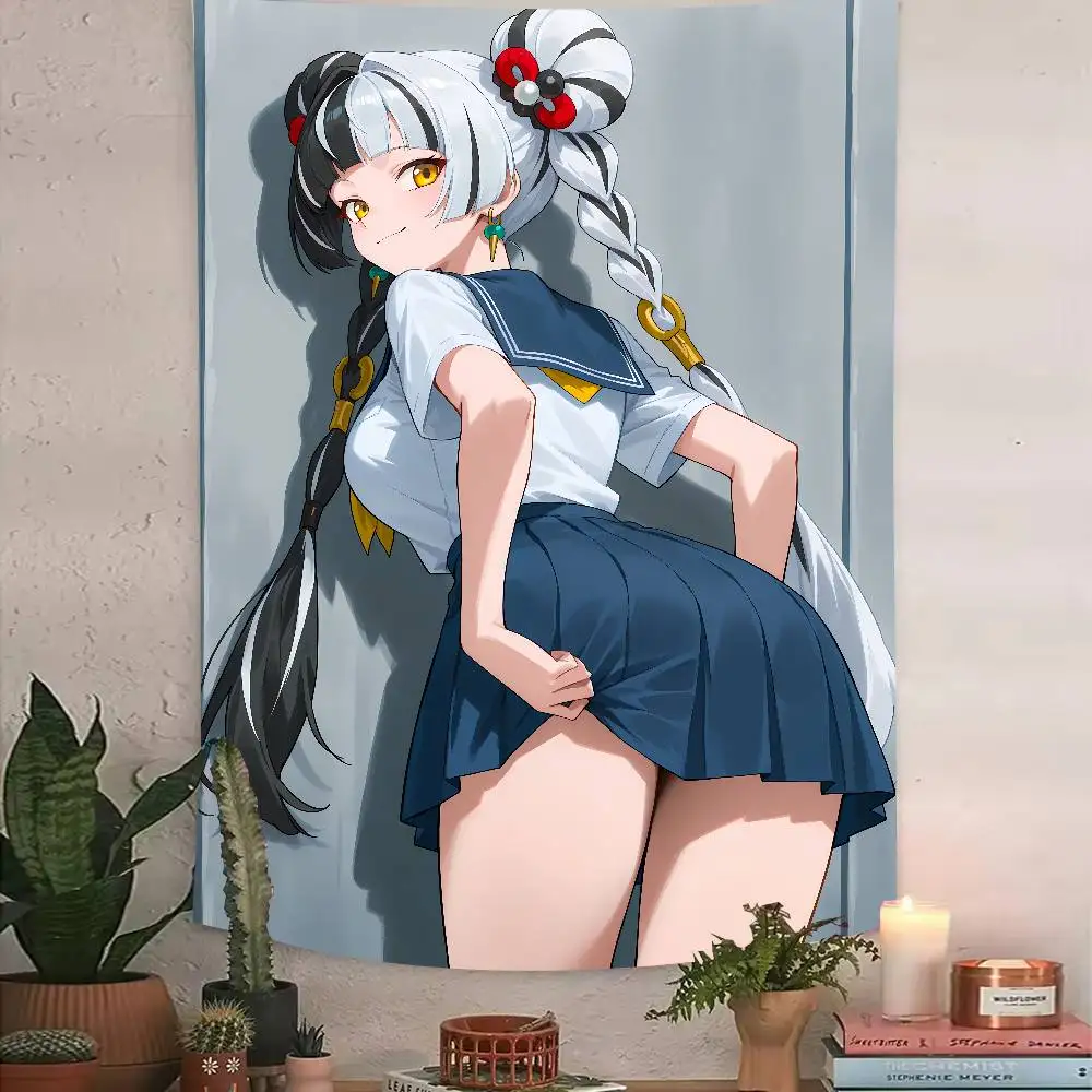 

Cute Girl Zenless Zone Zero Hot Dialyn Tapestry Decoration Bedroom Dormitory Background Cloth Home Living Room Club Tapestry