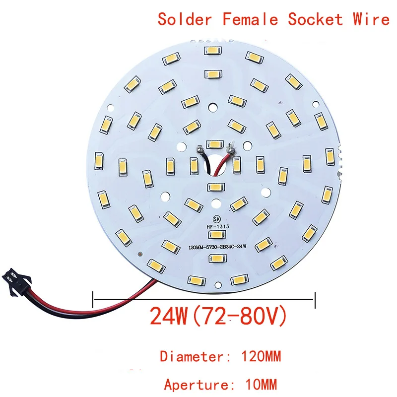 LED 5730SMD Lamp Bead Light Board Bulb Round Transformation Light Source 3W/5W/7W/9W/12W/18W /24W /36W 32-100MM warm white light