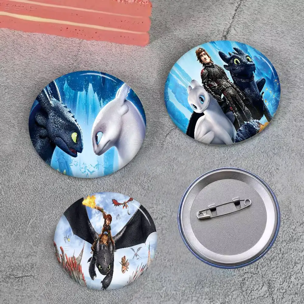 كيفية تدريب التنانين اللطيف الخاص بك 2025 دبوس زر ناعم مشرق مطبوعة أيقونة هدية للأصدقاء شارة طوق بروش التلبيب دبوس معدني