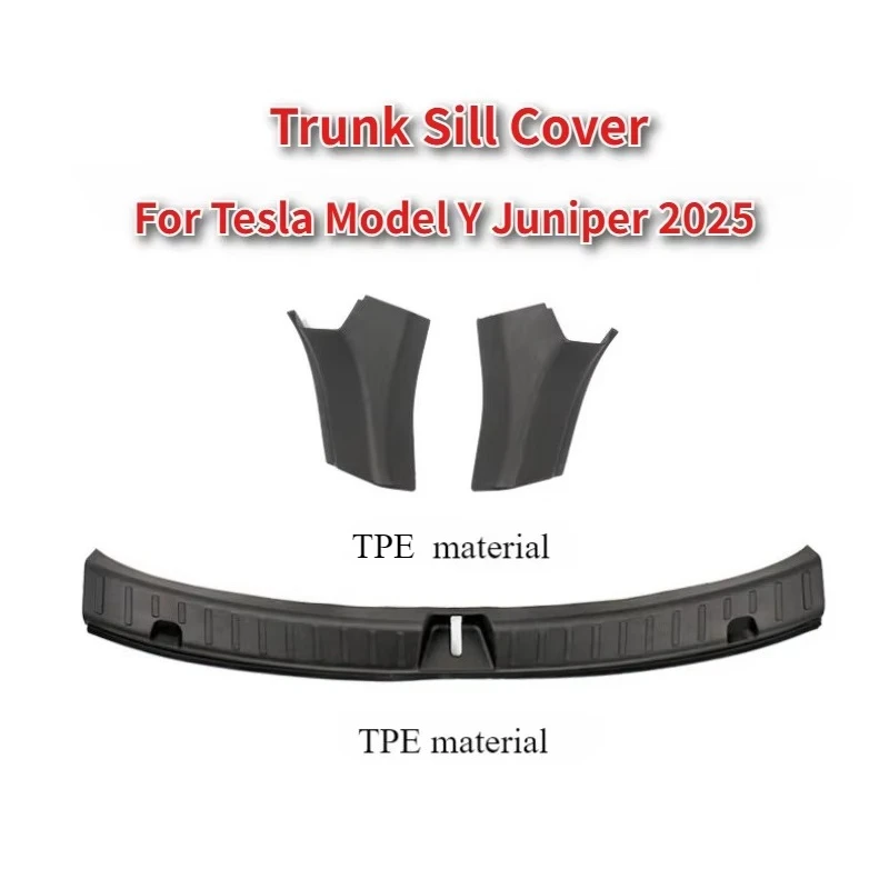 

Trunk Protector Guard for Tesla Model Y Juniper 2025 Anti-Scratch Mat Rear Cargo Threshold Sill Bumper TPE Organizer Accessories