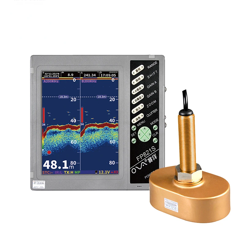 1 Kw Fish Finder Lcd Fishfinder With Through Hull Transducer