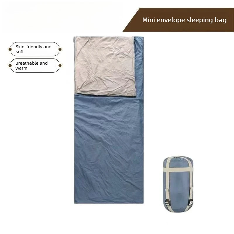Mini Ultra‑Light Nylon Sleeping Bag Liner for Adults, Machine‑Washable Down‑Cotton Spliced Inner Sack, Dirty‑Proof Sleep Liner