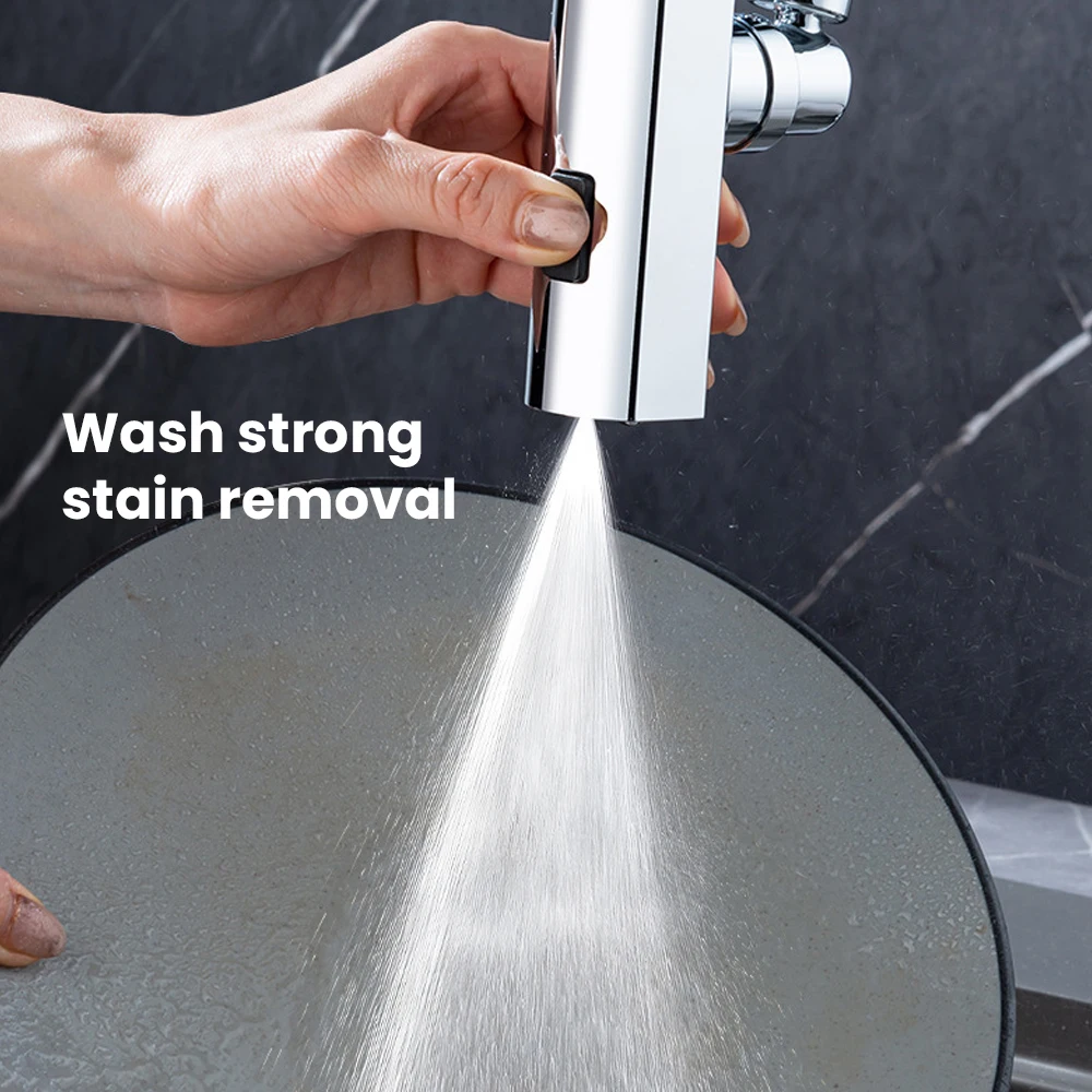 New Kitchen Waterfall Three-mode Universal Swivel Extension Faucet Splash-proof Nozzle Sink Multi-function