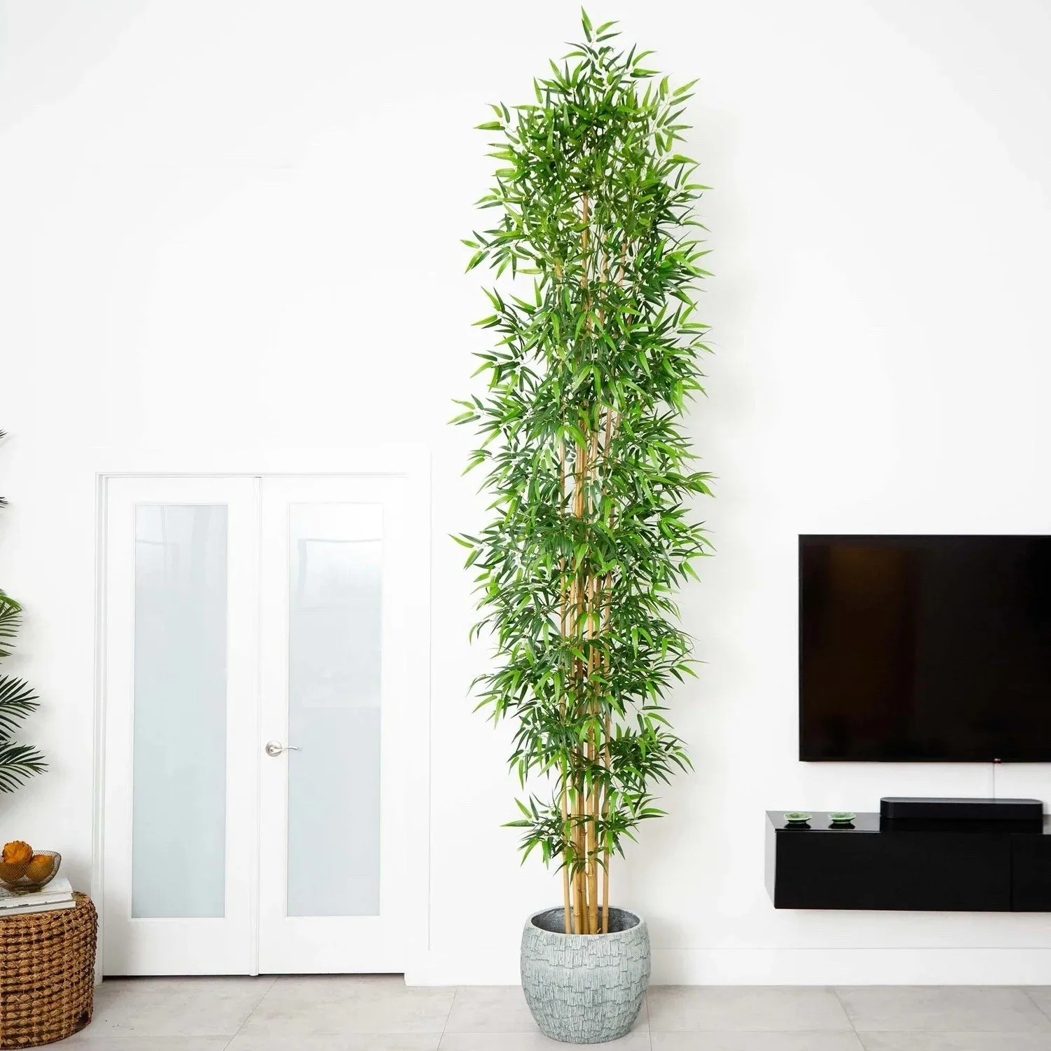 

12’ Artificial Bamboo Tree with Natural Bamboo Trunks. Retail $629
