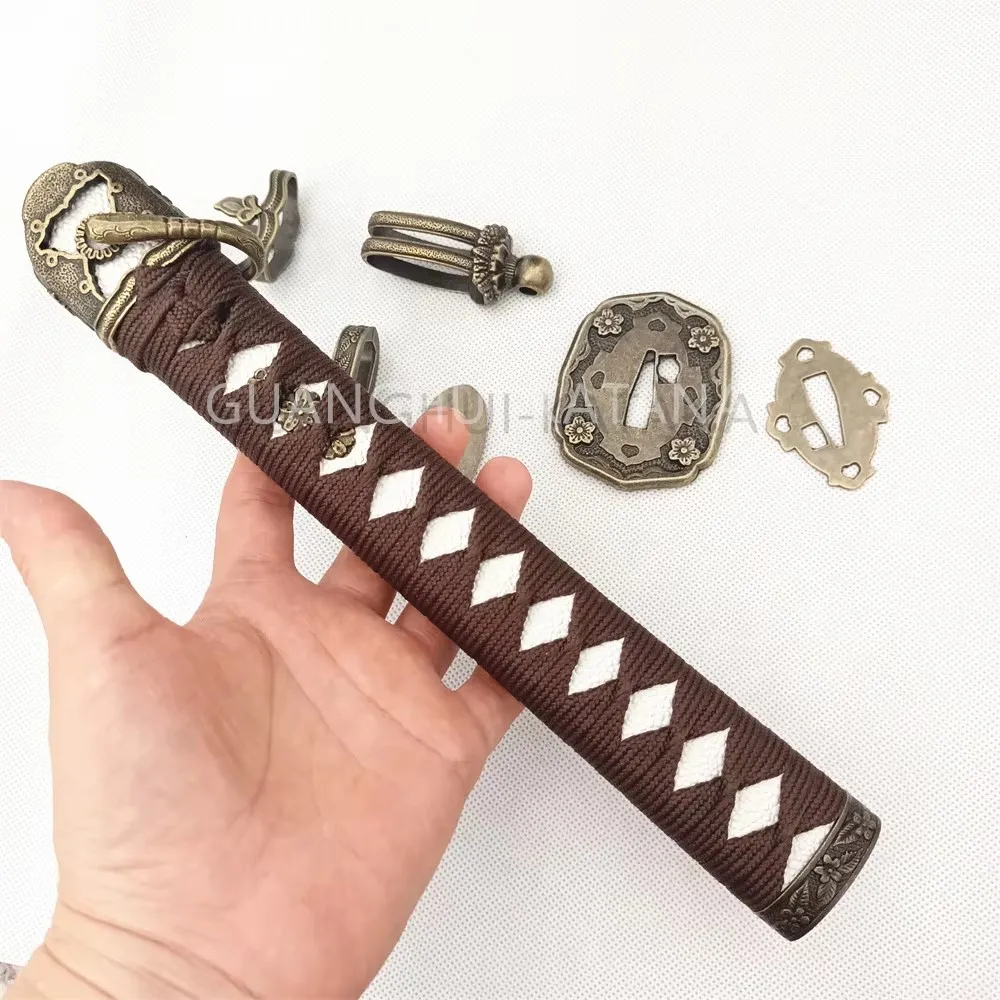 

Japanese 98Type Military Sword TaChi Samurai Katana Guard Fittings Set Tsuka Tsuba+Handle+Habaki+Seppa Accessory