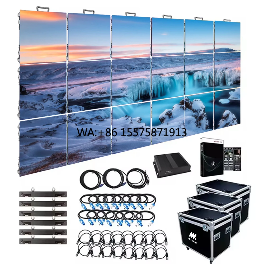 Die-Casting Aluminum Cabinet Video Wall King Light Rental Display Out Door Flight Case Led Panel 50cm X50cm P3.91 Pixel Hanging