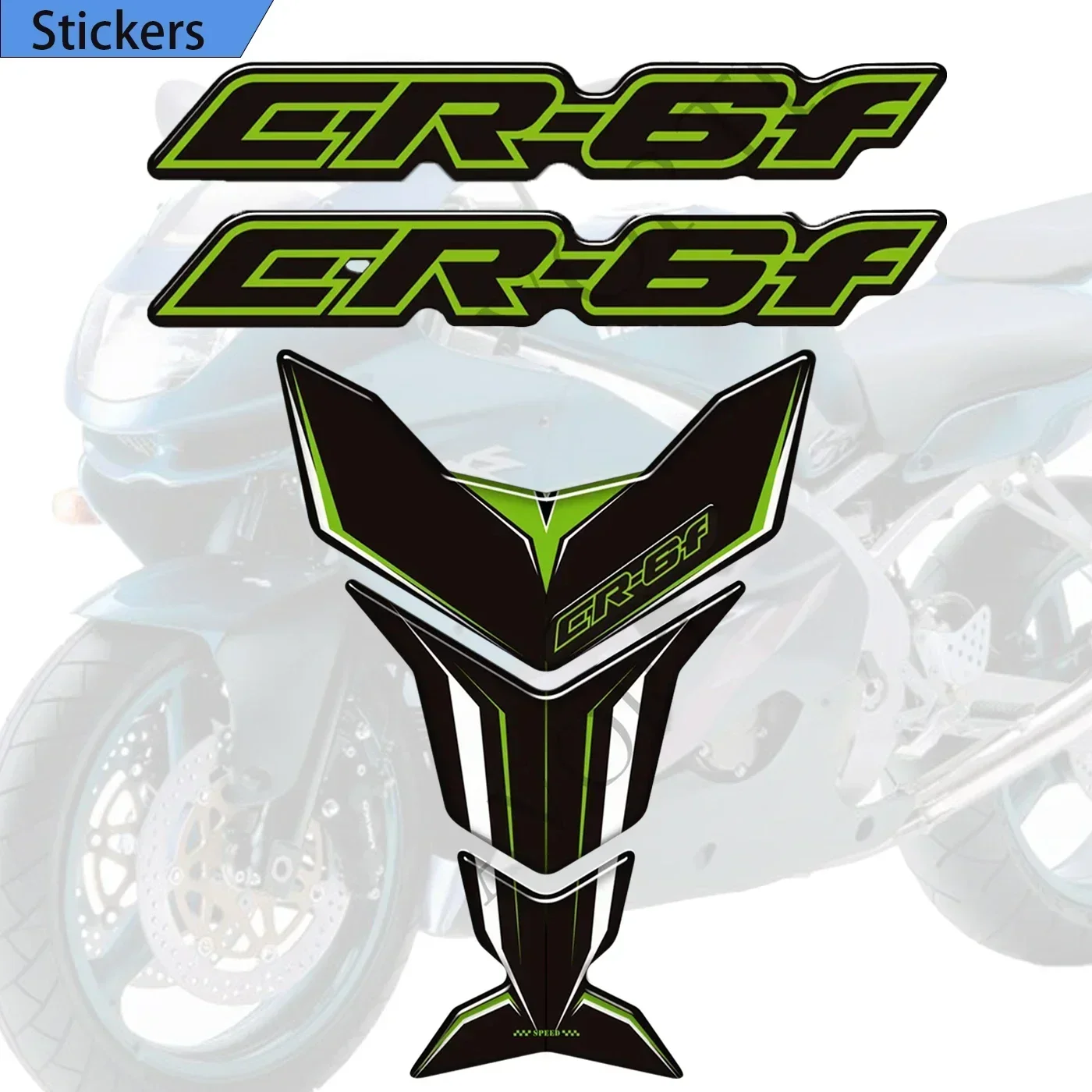 

Motorcycle Tank Pad Stickers Emblem Logo Gas Fuel Oil Kit Knee Protector FIT Kawasaki Ninja Er-6f Er 6f Er6f