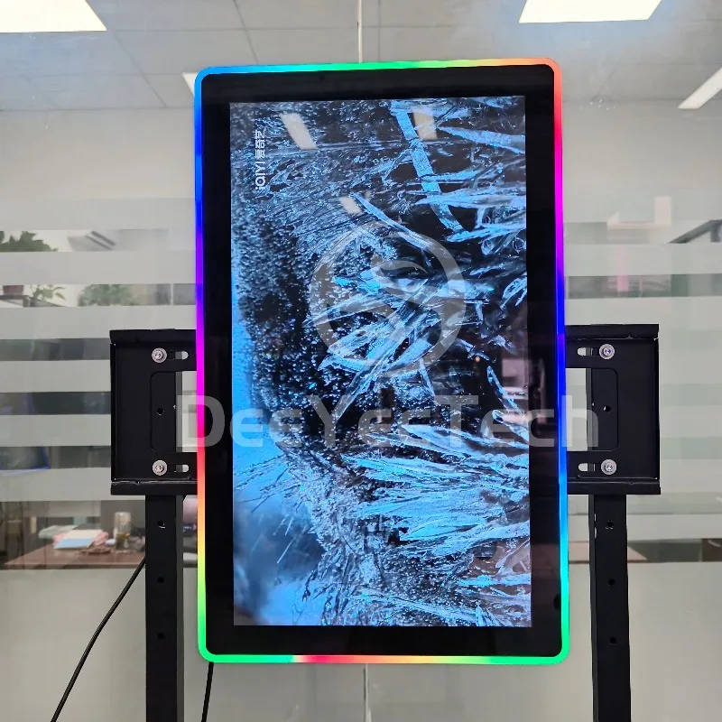 Light Emitting Diode Halo Screen 2 K 4k Monitor 21.5 23.8 27 32 43 49 55 Capacitive Touch Screen Monitor for Robot Photo Booth