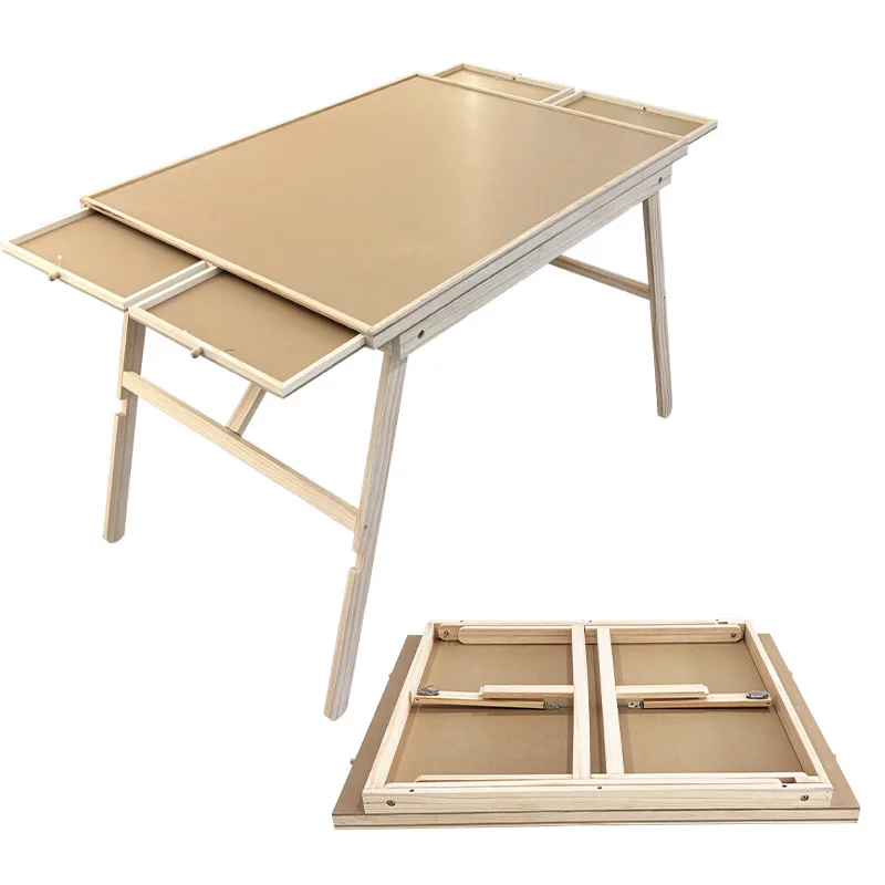 Solid Wood Puzzle Board 1500 Pieces 4 Long Table Leg Strap PP Board Foldable Easy Storage Puzzle Table