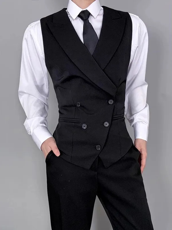 

Повседневный жилет-безрукавка унисекс Neuter Sle Haome с воротником, в британском стиле, премиум-класса, цвет оружейной стали