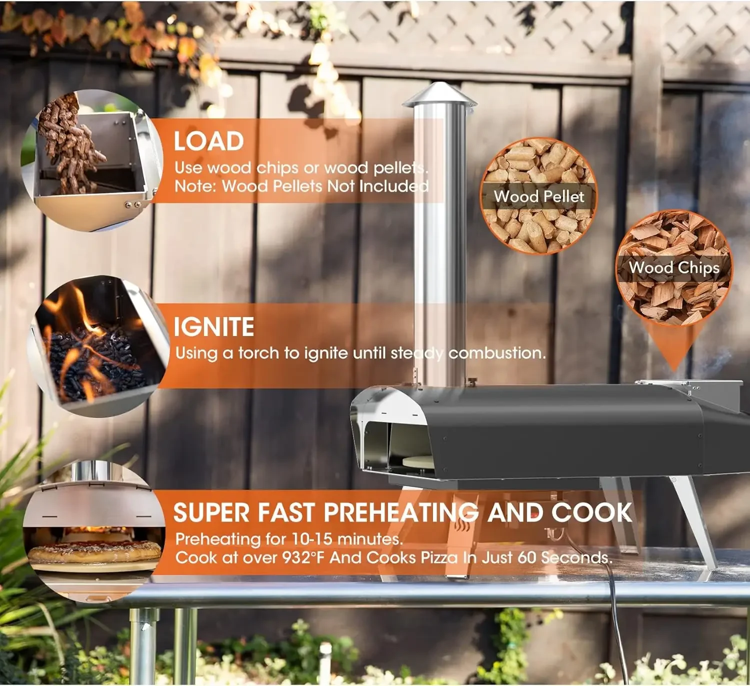 Ooni Karu Portable Camping Firewood Cooking Pizza Barbecue Stove Charcoal Particle Oven Household Commercial