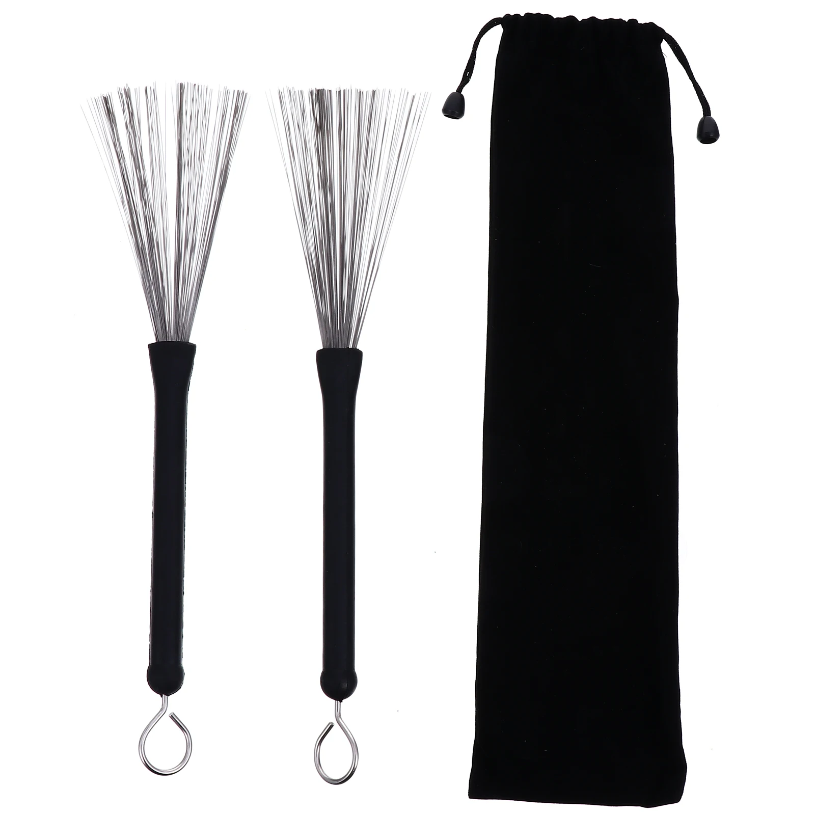 

Drum Wire Brush Black Jazz Percussion Cable Drum Stick Stainless Steel Wire For Drums Practice