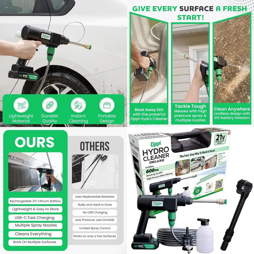 

Высокопроизводительный очиститель для плитки и швов с дозатором пены, перезаряжаемый (3000 мАч), легкий, для использования на улице