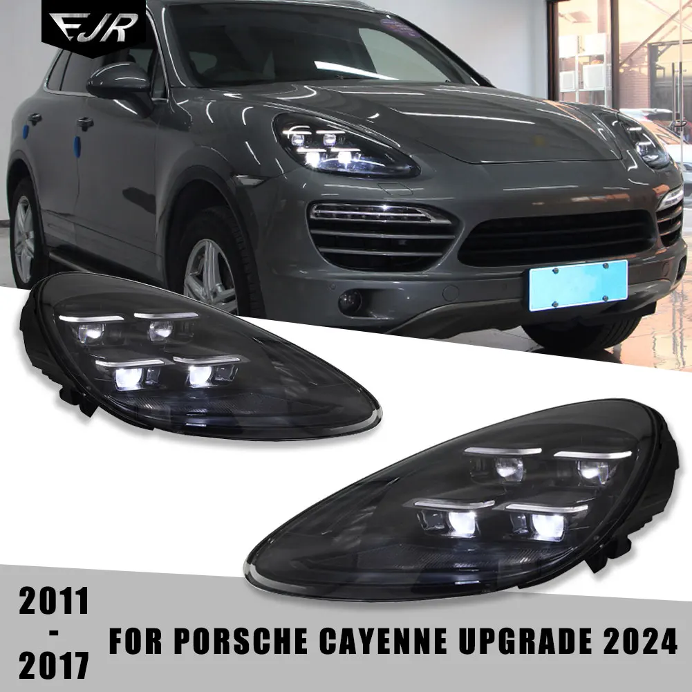 LED Matrix Headlights Assembly For Porsche Cayenne 958 2011-2018 958.1 958.2 Upgrade 2024 Front Head Lights Car Lamp Accessory