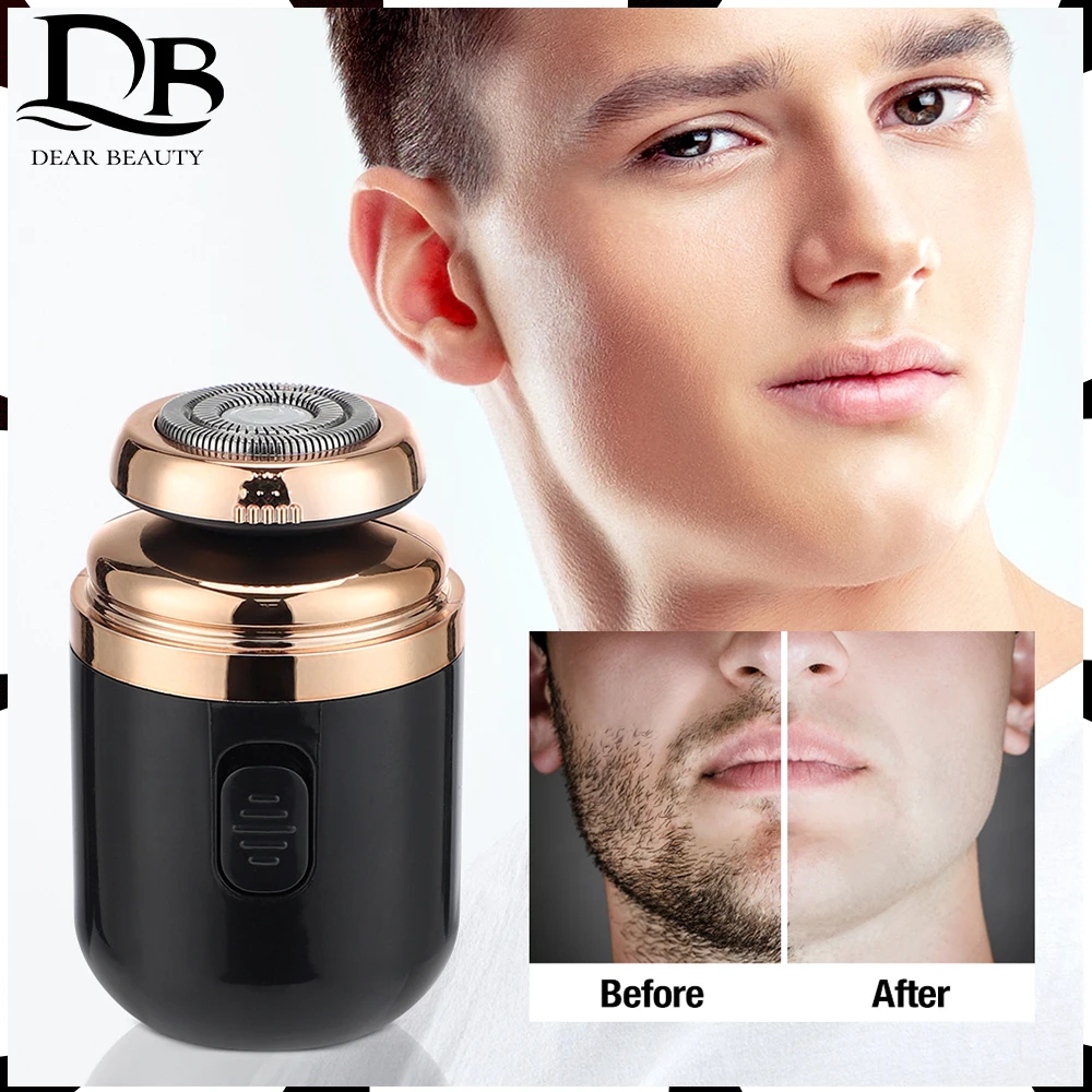 Hair Trimmer Men's Razor Mini Shaver Electric Small Portable Type -C USB Rechargeable Battery Painless Face Shaving Use Charging