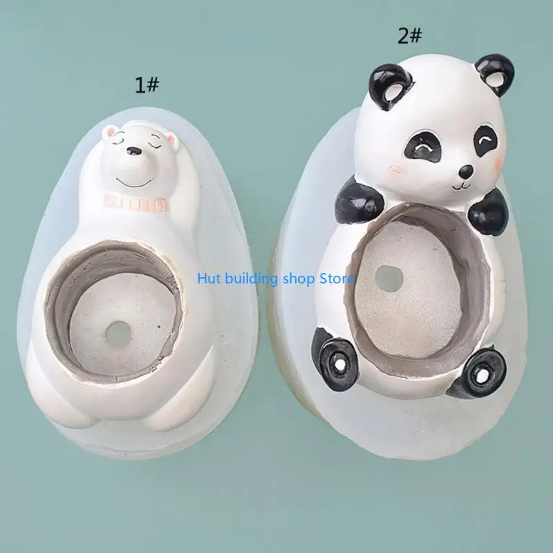 

T21C милая медведя панда силиконовая плесень ваза цветочный горшок для раскладки