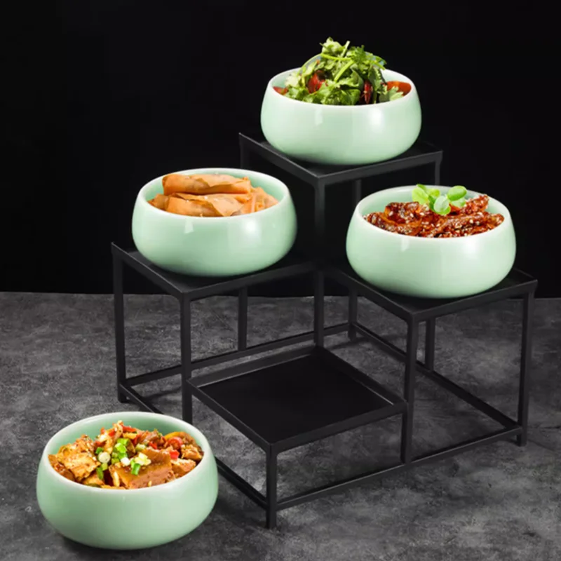Food Storage Room - Golden Wrought Iron Dessert Display Tray
