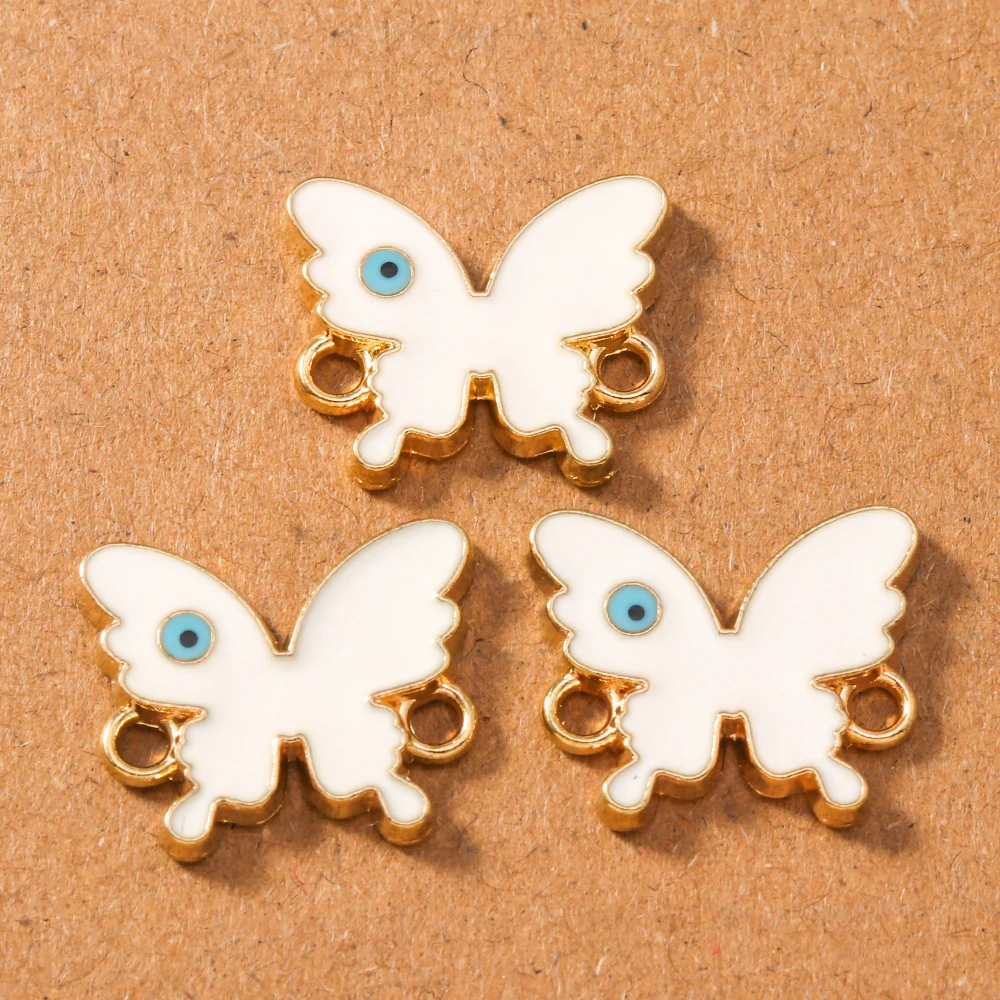 

10pcs Cute Enamel Bee Flower Charms Pendants for Jewelry Making Necklace Earrings DIY Bracelet Accessories Supplies