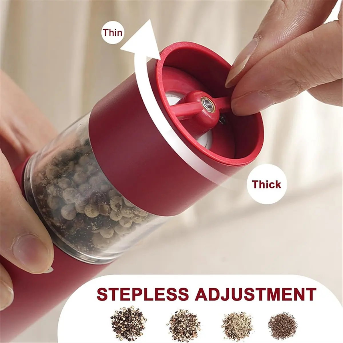 Electric Salt and Pepper Grinder Set,Automatic Salt and Pepper Shakers with Base USB Rechargeable Adjustable Coarseness