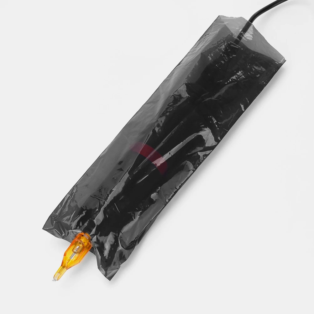 

200 шт. одноразовые чехлы для ручек для татуировок, прозрачные пластиковые рукава, очень широкие, длинные, 65x19 см, принадлежности для татуировок, оборудование, обертка для инструментов