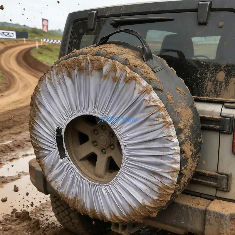 

U13C 4pcs Heavy Duty Tire Storage Bags Sun Dust Proof Cover for 22-31 Inch Vehicles