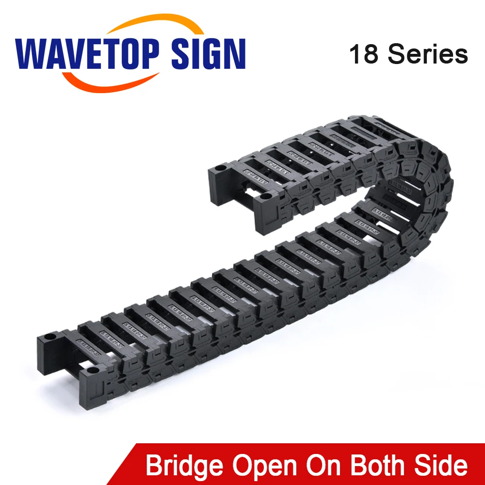 WaveTopSign Cable Chain 18 Series High Speed Mute Bridge Open on Both Side Towline Transmission Drag Chain for Co2 Laser Machine