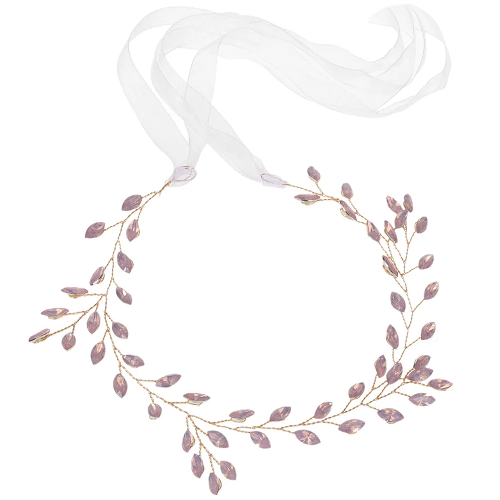 

Bridal Headwear Wedding Headpiece Hair Hoops Rhinestones Ribbon Band Headband Zinc Alloy Pink Elegant Suitable Hairstyle Hair