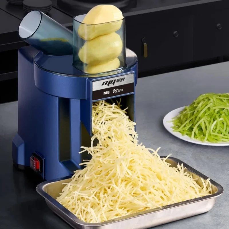 

Commercial vegetable cutter Electric shredder Shredded potatoes Shredded radish Household slicer Peeling and dicing machine