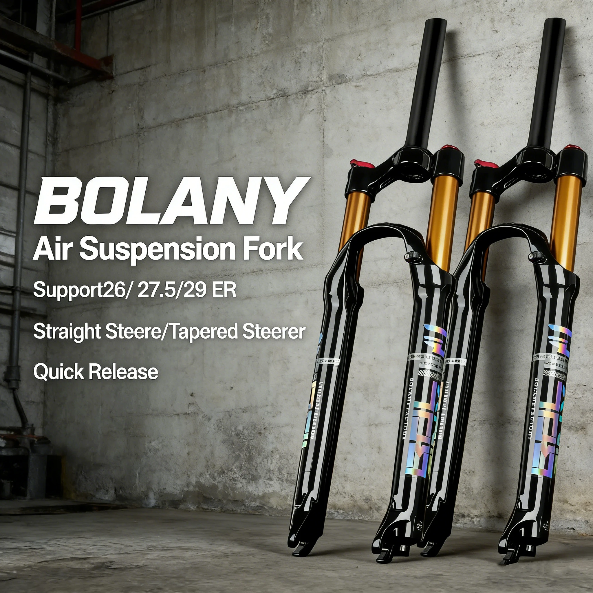 

Велосипедная передняя амортизационная вилка BOLANY с воздушной пружиной, ход 120 мм, 32 трубки, блокировка на руле/дистанционная блокировка, для колес 26/27.5/29 дюймов