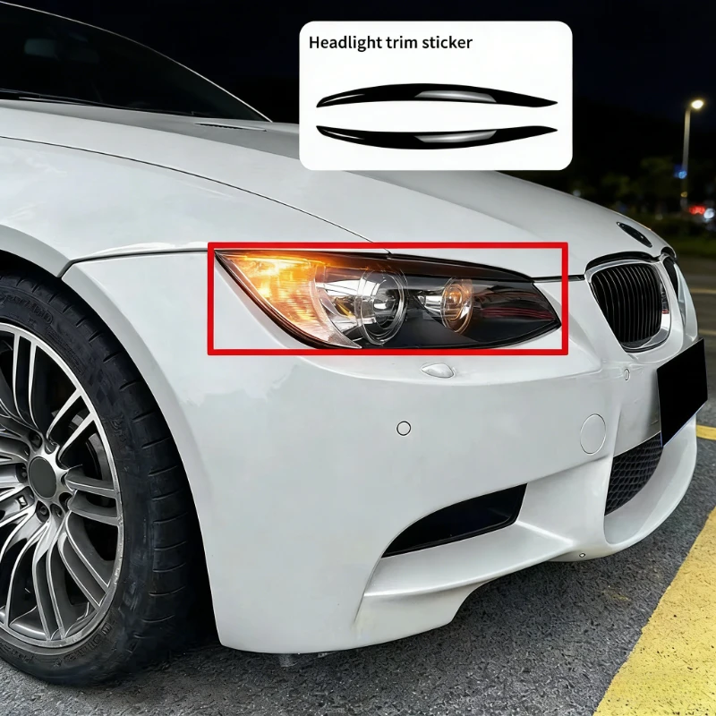 

Car Front Headlight Eyelids Eyebrows Headlamp Eye Lid Cover Trim Sticker For BMW 3 Series E90 M3 E92 E93 2005-2008 Accessories