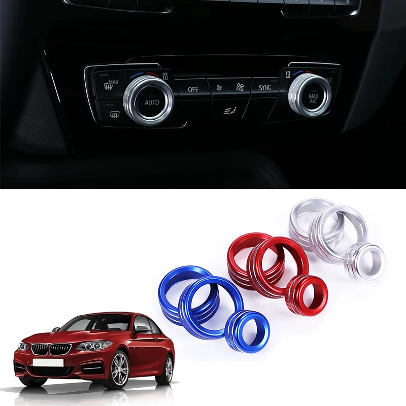 

Car Center A/C Climate Control and Radio Volume Knob Ring Cover For BMW AUTO 1 2 3 4 Series 3GT 4 Series X1 X2