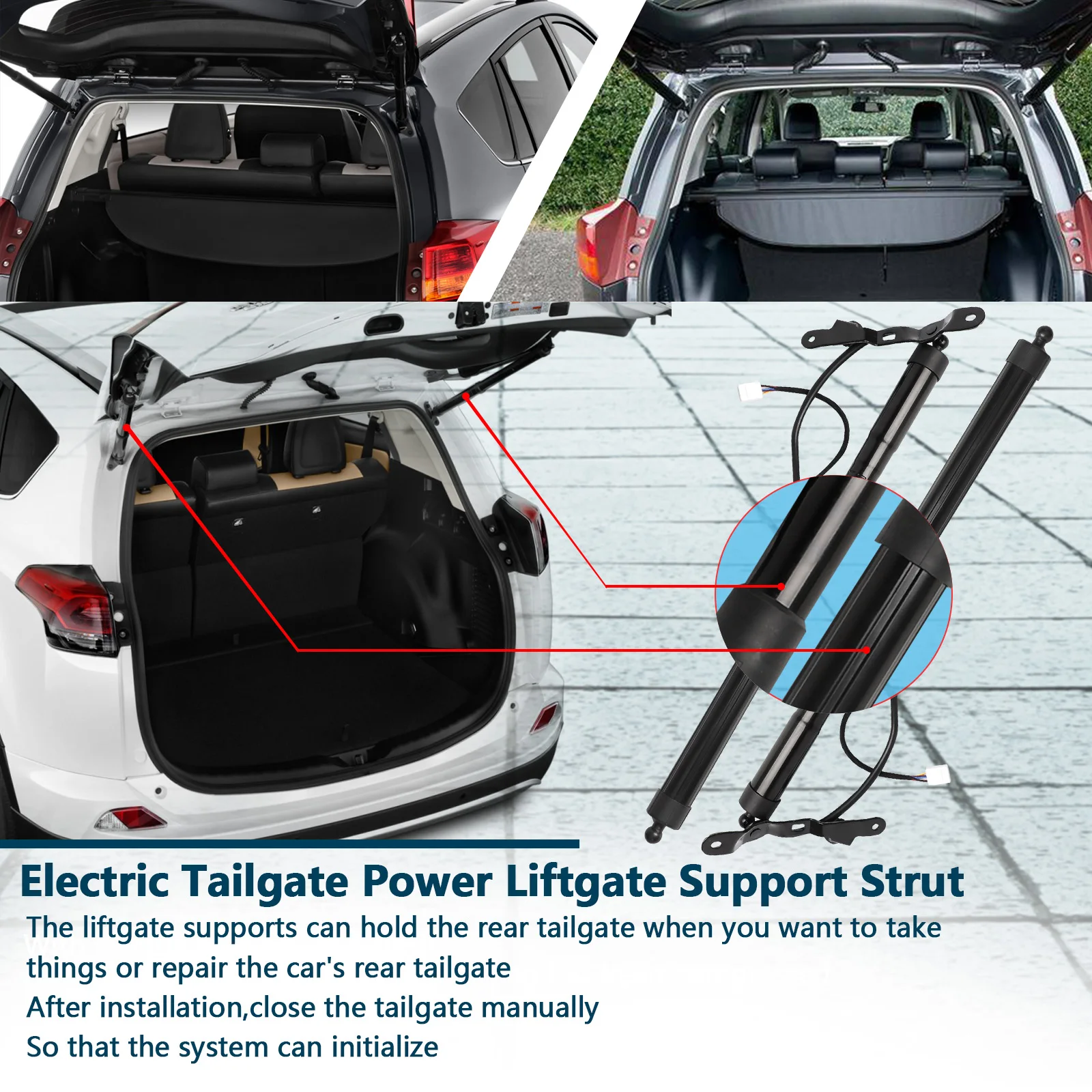 1set RearLeftRight PowerLiftgateElectric Tailgate Lift Strut Electric Trunk Lift 6891009010 6892009010 for Toyota Rav4 2013-2018