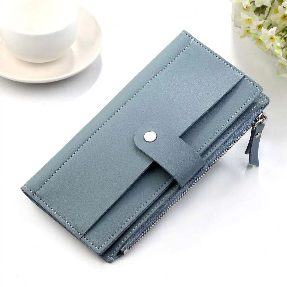 Porte-monnaie en cuir véritable pour femme, grande capacité, blocage, luxe, porte-cartes, pochette pour femme, mode